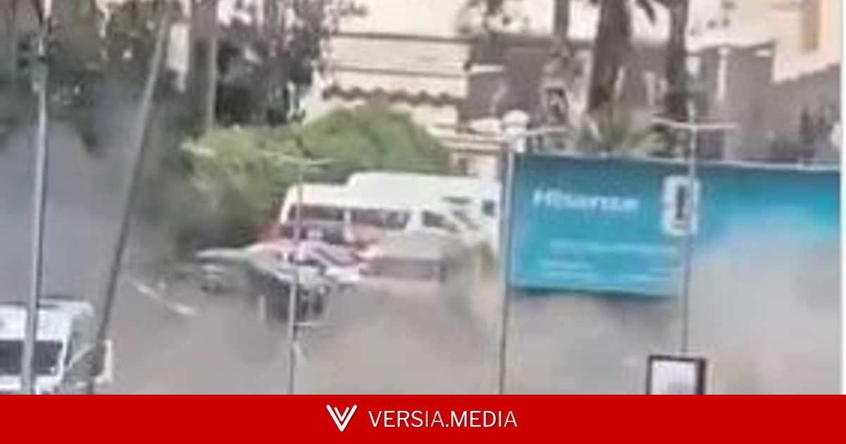 فيديو.. لحظة الانفجار بمحيط فندق إقامة ماكرون بدمشق