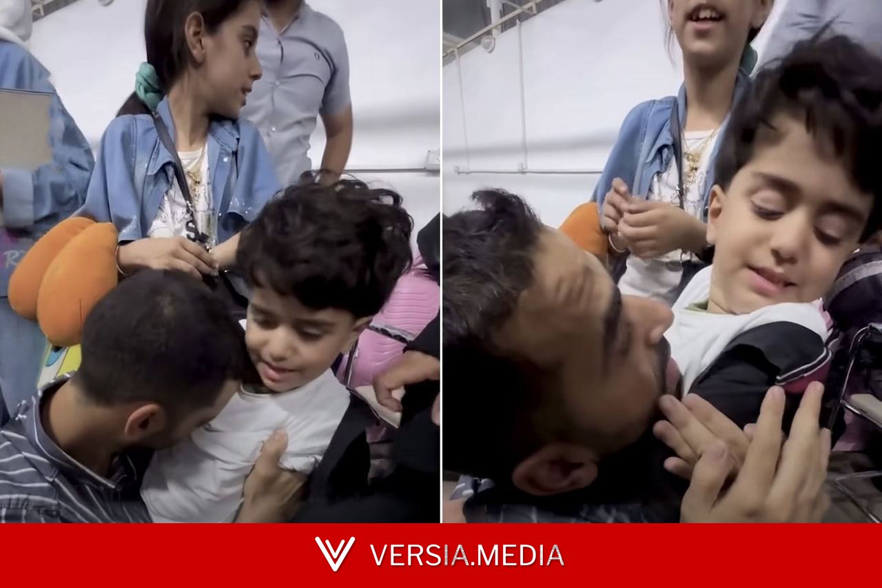 فرقتهما الحرب.. فيديو مؤثر لطفل فلسطيني لم يتعرف على والده
